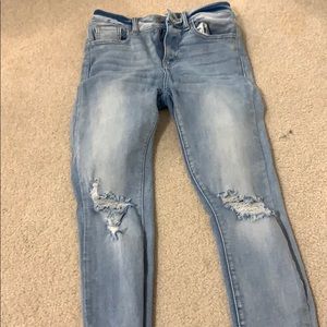 Distressed jeans
